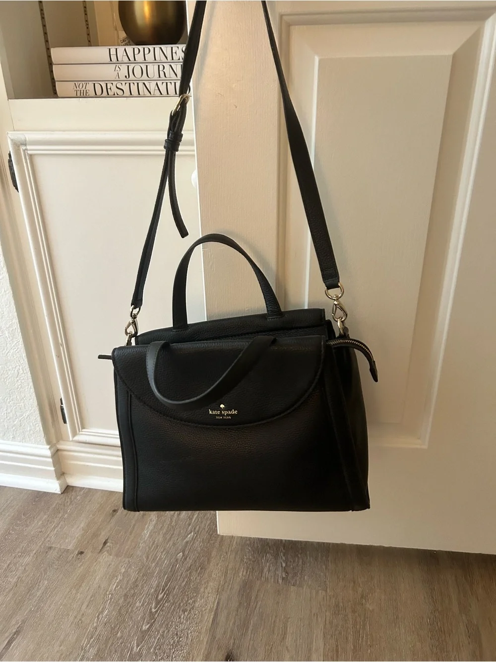 kate spade Black Pebbled Leather Top-Handle Satchel